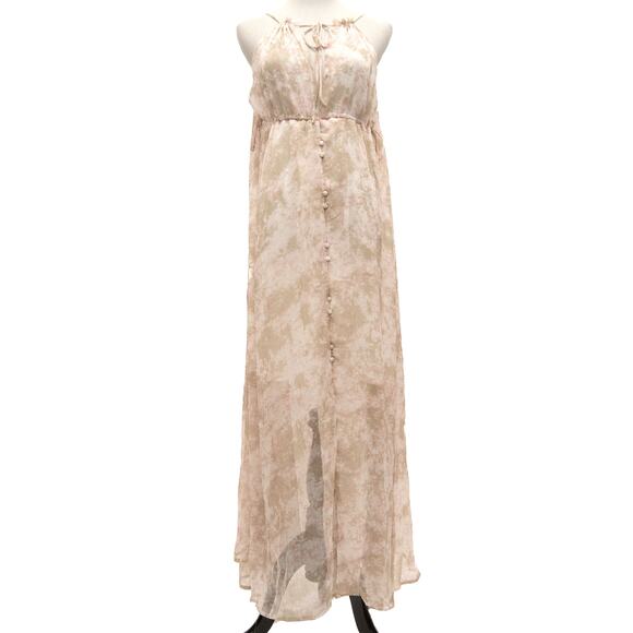 ASTR Sage Mauve Amalfi Tie Dye 2-Way Summer Halter Dress Size Medium - Picture 2 of 16